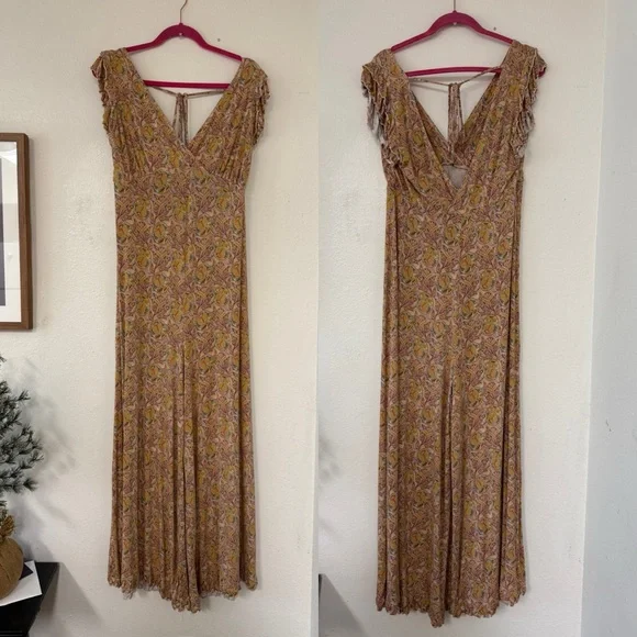 Anthropologie Matilda Ruffled Jumpsuit Women’s sz.L - Picture 4 of 8